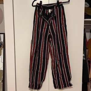 Wide leg high waisted trousers